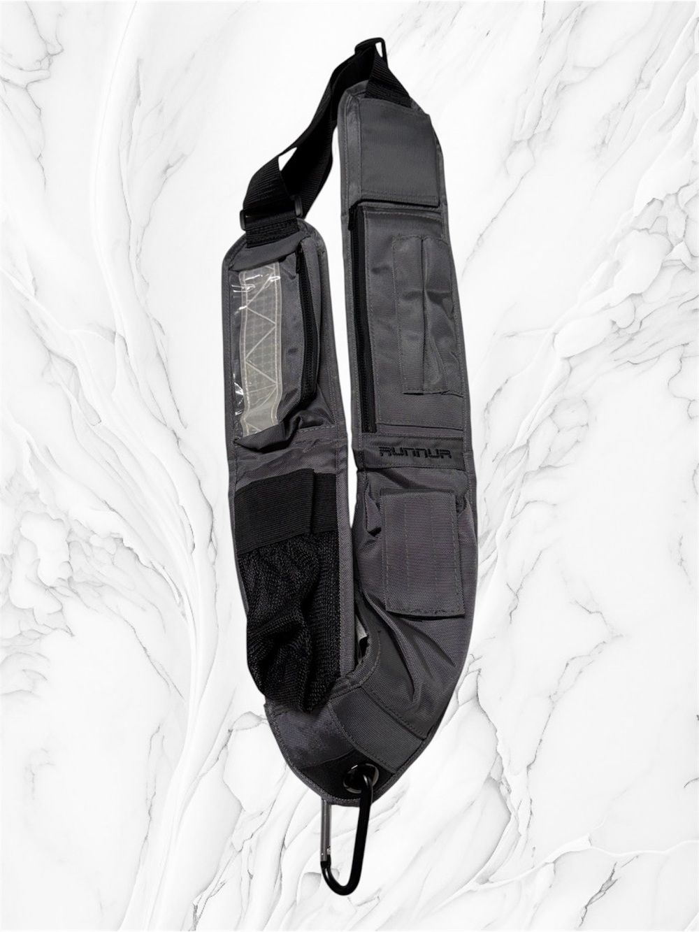 Runnur iBand Sling Hands Free Adjustable Carry All Bag Gray Utility